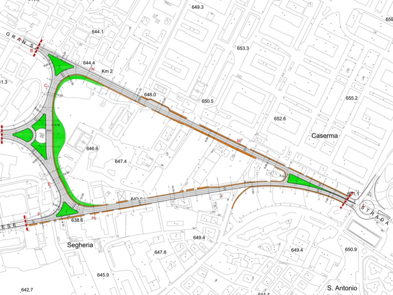 Riqualificazione urbana dell'area di Piazza d'Armi e potenziamento delle infrastrutture viarie a servizio dei quartieri limitrofi della città - Modifica dell'assetto viario di Viale Corrado IV dall'incrocio con Viale della Stazione (Viale XXV Aprile) all'incrocio alla S.S. n°80 e la S.S. n° 17 (bivio S. Antonio). Bretella di collegamento accesso casello autostradale l'Aquila ovest A24 - 3° lotto